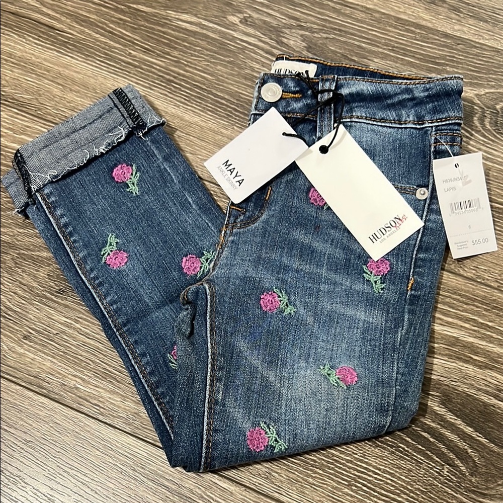 Hudson Jeans Kids Embroidered Blue Jeans